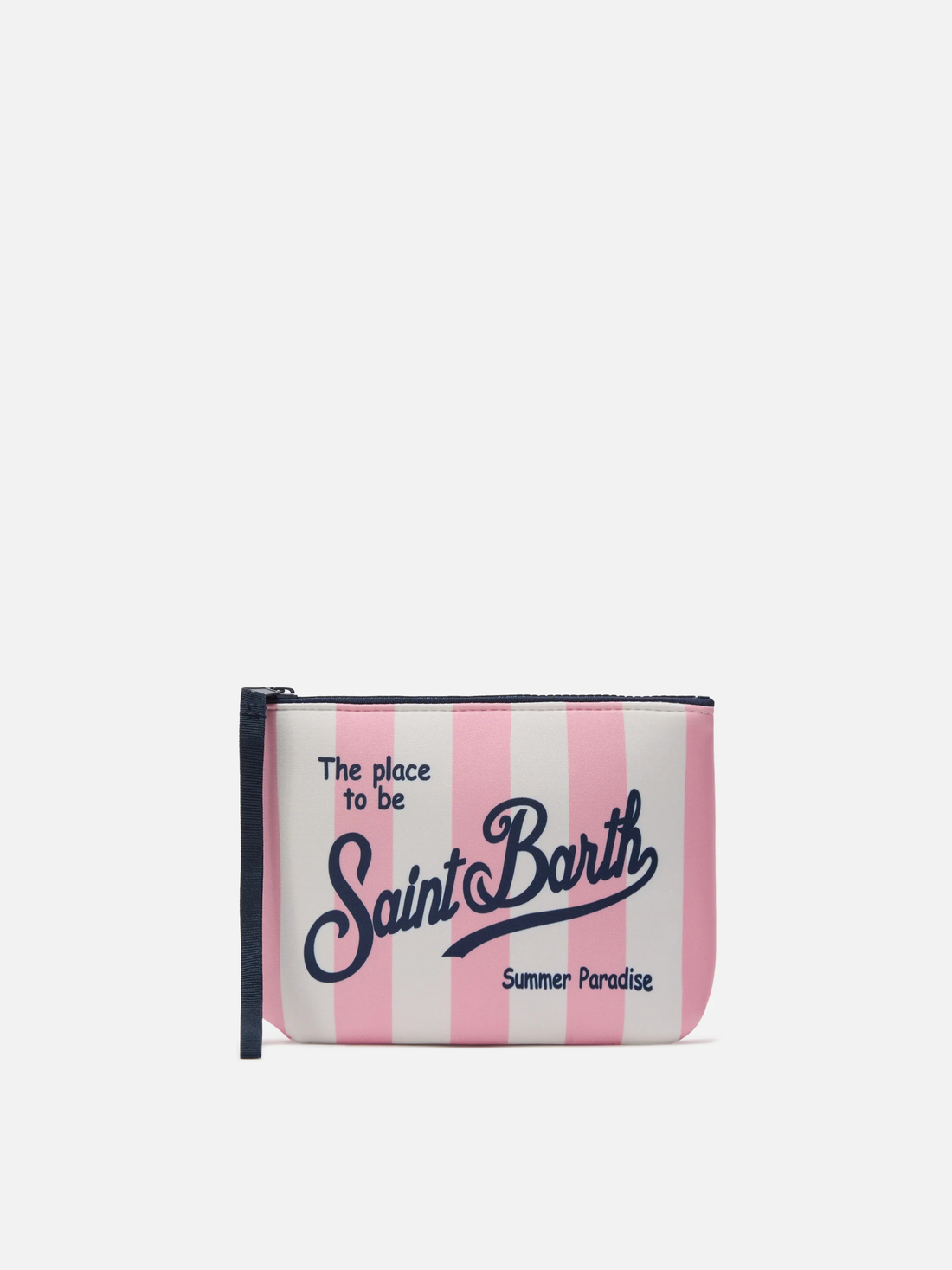 POCHETTE À RAYURES ROSE
