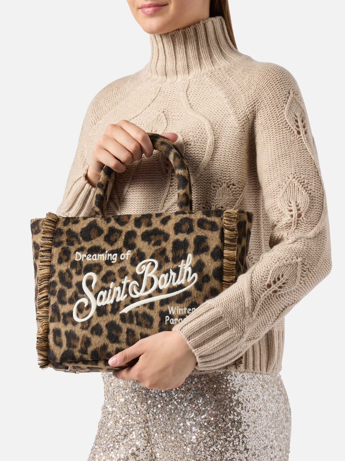 SAC MOYEN LÉOPARD WINTER PARADISE