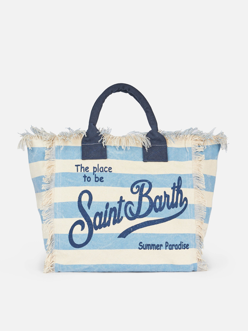 SAC À RAYURES BLEU CIEL
