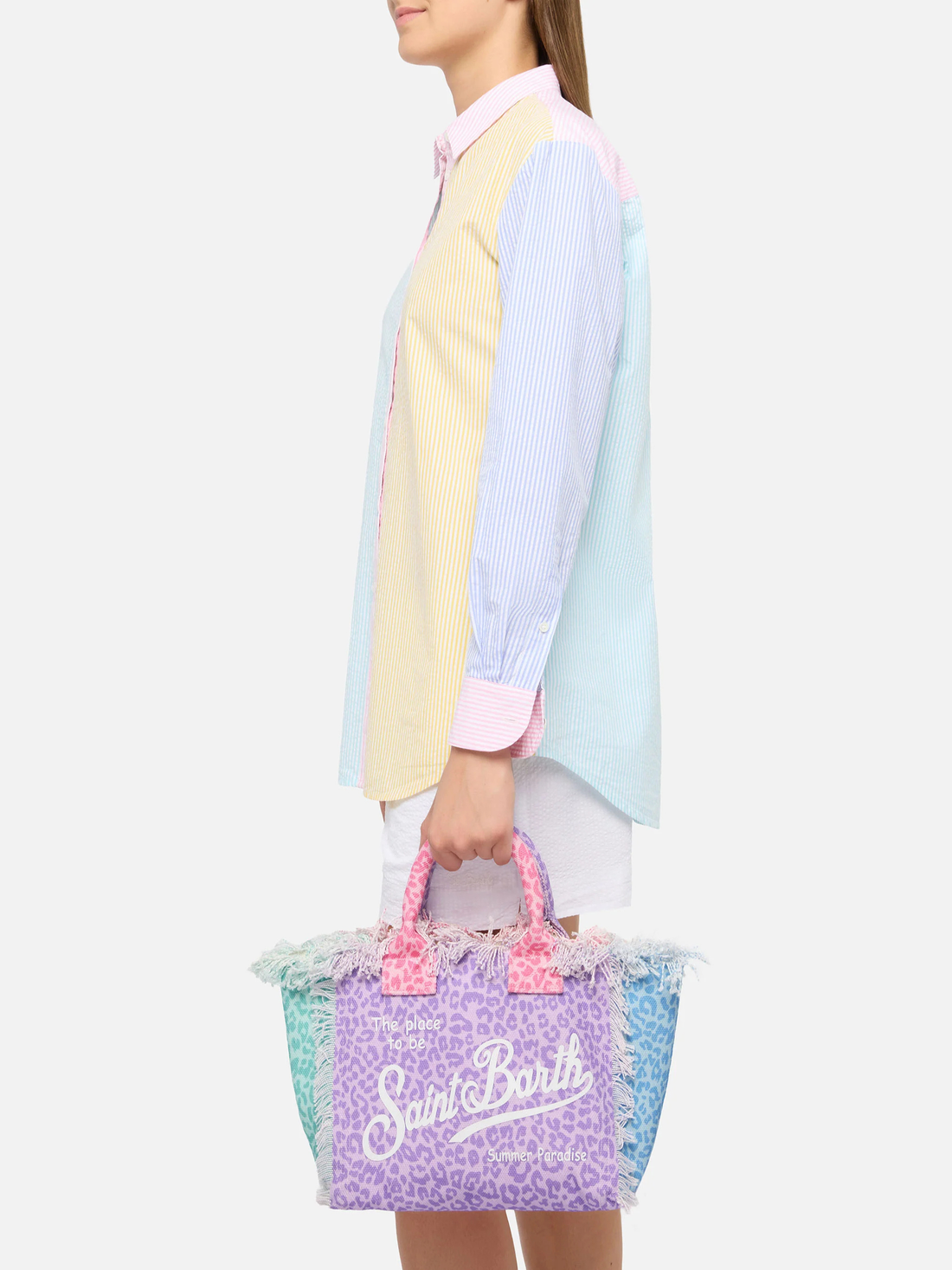 SAC MOYEN IMPRIMÉ LÉOPARD MULTICOLORE