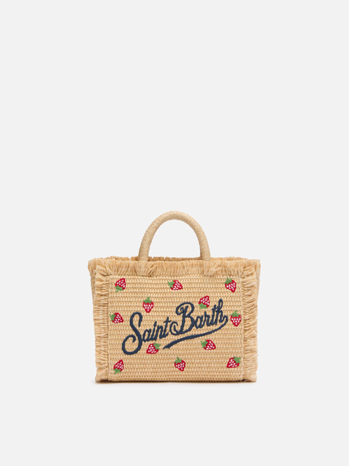 SAC MINI EN PAILLE AUX FRAISES