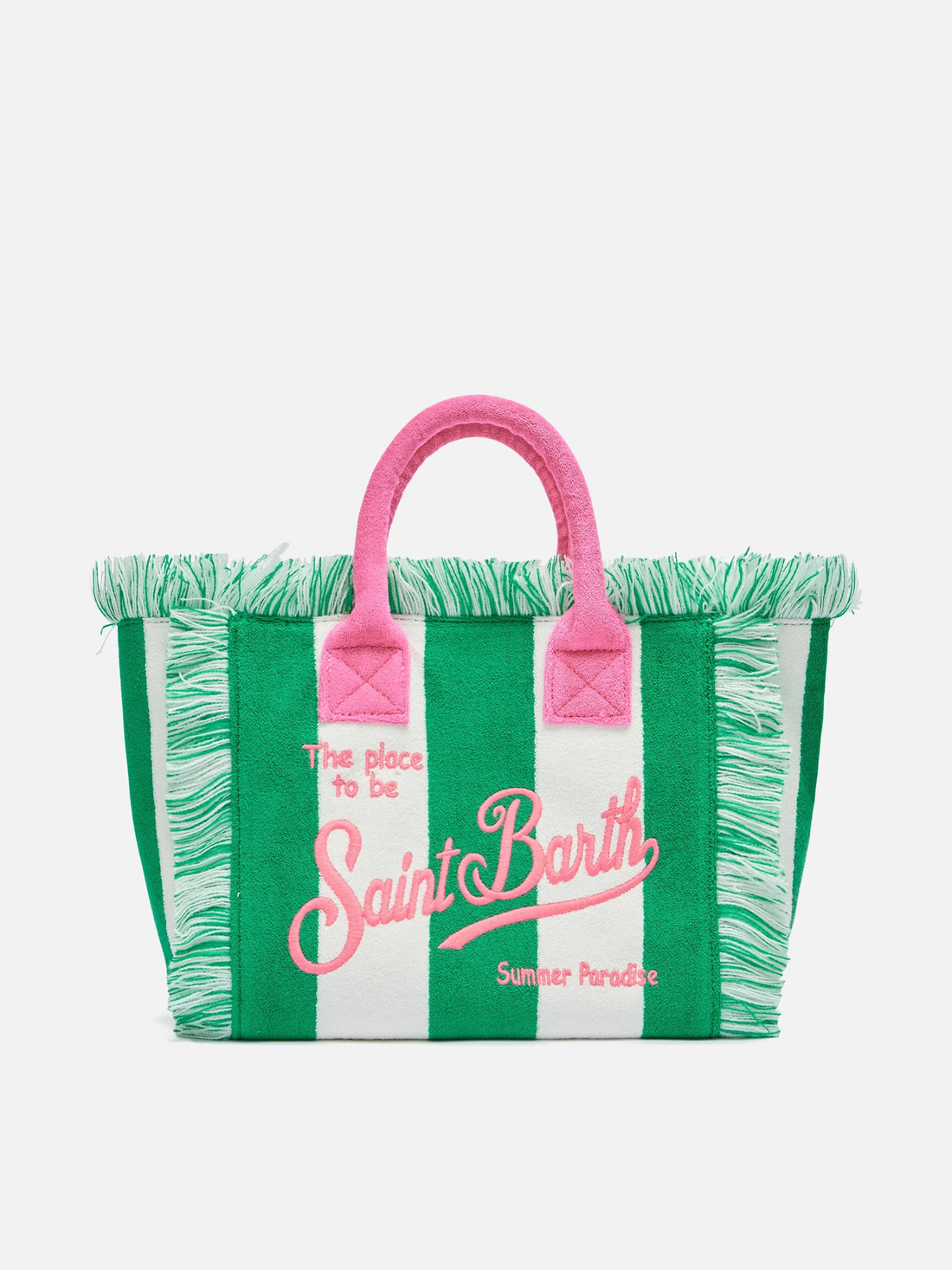 SAC MOYEN À RAYURES VERTES