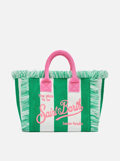 SAC MOYEN À RAYURES VERTES