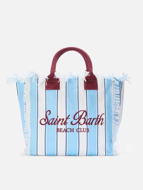 SAC À RAYURES BLEU CIEL